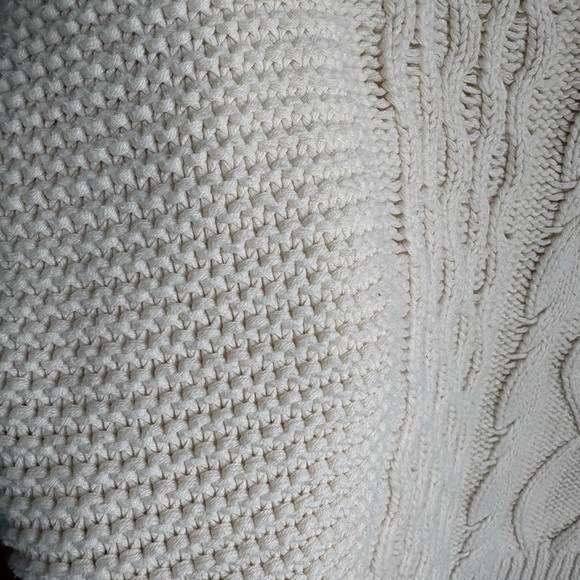 Free People Dream Cable Knit Sweater | Oversized Cream Cozy Boho - Picture 5 of 13